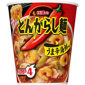 日本【日清】唐辛子杯麵-甘辛海鮮味