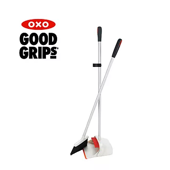 OXO 好好握可坐立集塵長柄掃把組