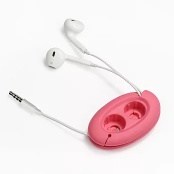 【CARD】MH2 高音質耳塞式重低音3.5mm耳機收納組(粉紅)/含創意 強力磁性固定吸附器草莓粉