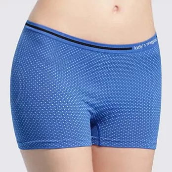 [MIGER密格內衣]一體成型無縫基本平口褲-SI-07A-台灣製-S/M-點點藍