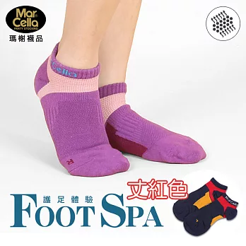 《瑪榭》Foot Spa系列．足弓腳踝加強舒適透氣機能女襪 - 台灣製M丈紅