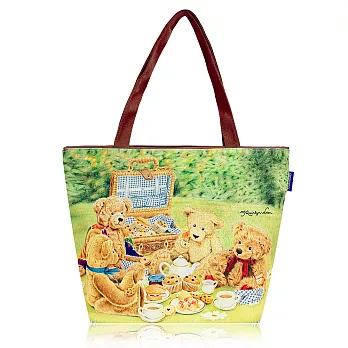 好療癒！泰迪熊－野餐熊｜托特包