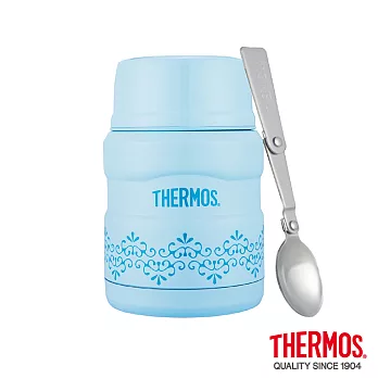 【THERMOS 膳魔師】不鏽鋼真空保溫食物罐0.47L(SK3000MR-SWB)SWB(海洋歐蕾)