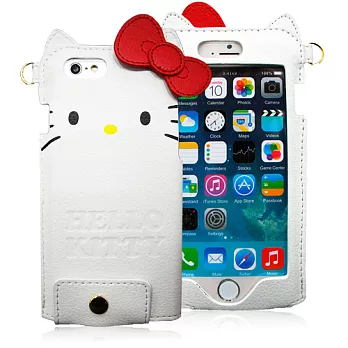 Hello Kitty iPhone 6 (4.7吋)手機皮套-三色白色系