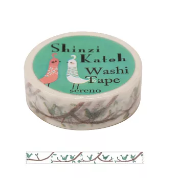 《Shinzi Katoh 加藤真治》和紙膠帶15mm(樹梢鳥語)