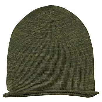 [MUJI 無印良品]棉混高密織針織帽卡其綠