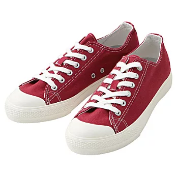 [MUJI 無印良品]棉水洗撥水加工休閒鞋23.5紅色