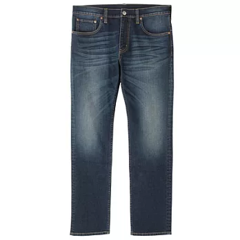 [MUJI 無印良品]男有機棉混彈性丹寧合身褲29吋靛藍