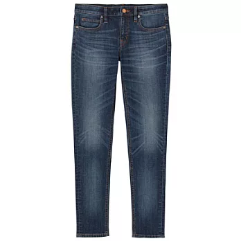 [MUJI 無印良品]女有機棉混彈性丹寧窄版褲24吋藍色