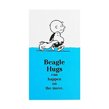 《sun-star》SNOOPY抱抱系列第二彈色紙長條便條本(藍)