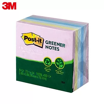 3M Post-it利貼 環保材質便條紙混色包 5416-RP-AP