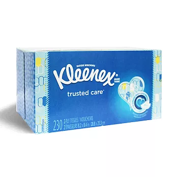 美國 Kleenex頂級柔嫩盒裝面紙 230抽幾何紫