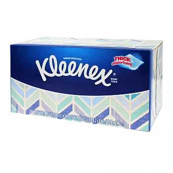 美國 Kleenex頂級柔嫩盒裝面紙 230抽幾何藍