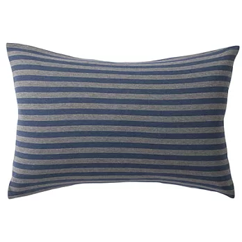[MUJI 無印良品]有機棉天竺粗紋枕套/43/混深藍