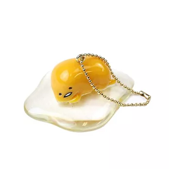 《Sanrio》蛋黃哥晶瑩塑膠造型吊鍊(趴趴荷包蛋)