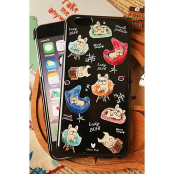 i6手機殼-法鬥懶骨頭/黑