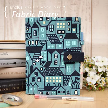 uhplus Fabric Diary 布手帳- 北歐小木屋(藍)