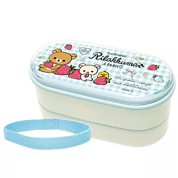 San-X 拉拉熊巴黎草苺系列雙層便當盒