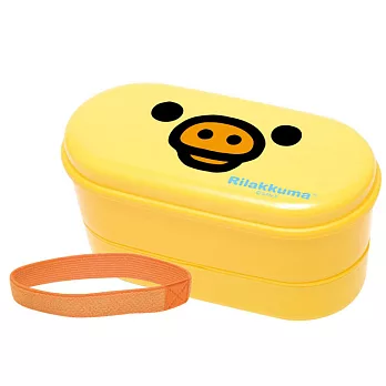 San-X 拉拉熊滿滿懶熊生活系列雙層便當盒。小雞