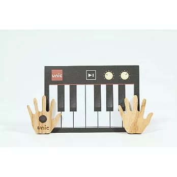 Unic天然原木造型磁鐵(小手掌)+精品禮卡