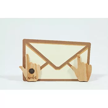 Unic天然原木造型磁鐵(滑鼠手指)+精品禮卡