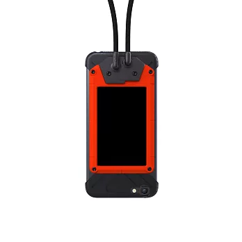 CORESUIT入門版i6plus手機殼橘紅色證件盒＋風格手機掛繩橘紅色