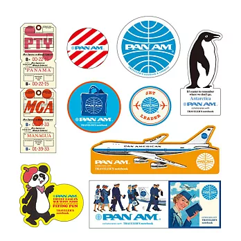 Traveler’s Notebook PAN AM系列 復古貼紙-Globe LOGO