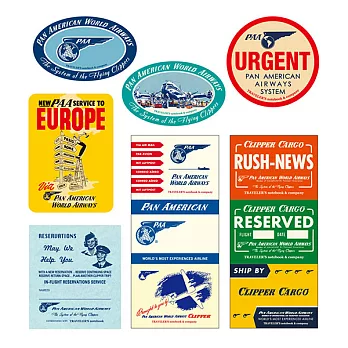 Traveler’s Notebook PAN AM系列 復古貼紙-Wing LOGO
