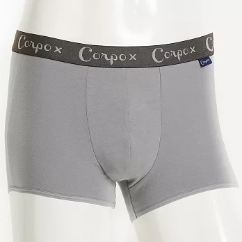 【Corpo X】男式棉質彈性合身平口褲L灰