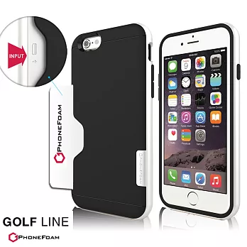 PhoneFoam LINE iPhone6 Plus插卡式吸震保護殼(白)