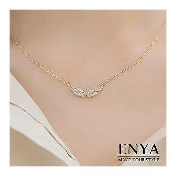 Enya★自由之翼項鍊玫瑰金