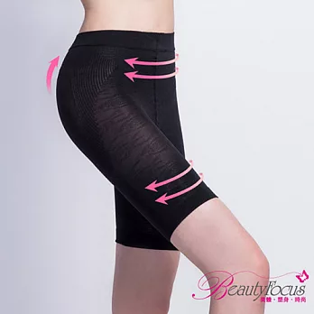 BeautyFocus台灣製280D時尚輕薄束褲2443黑色