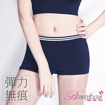 BeautyFocus台灣製魔力俏臀超彈力無痕平口褲2454深藍色