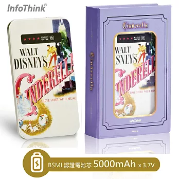 InfoThink 迪士尼公主懷舊收藏行動電源(灰姑娘仙杜瑞拉)5000mAh(灰姑娘仙杜瑞拉)