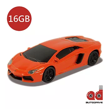 AutoDrive 16G 跑車造型隨身碟 - Lamborghini Aventador - 橘