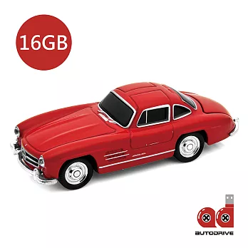 AutoDrive 16G 跑車造型隨身碟 - Mercedes-Benz 300SL - 紅