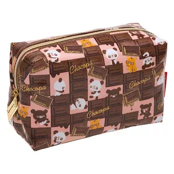 San-X 巧克貓熊行李箱系列防水化妝包