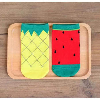 【Missking 1983】創意水果全綿女船襪 (波蘿二雙組)