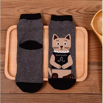 【Missking 1983】招財貓全綿女襪 (灰)