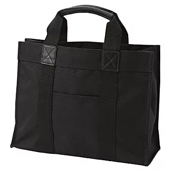 [MUJI 無印良品]編織帶托特包.小(可放B5尺寸)黑色