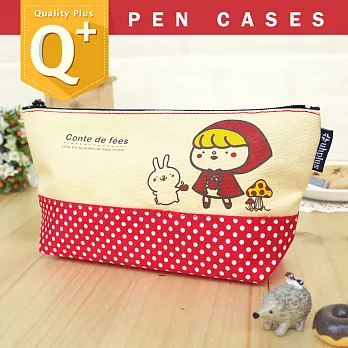 uhplus 童趣森林Conte de fées 寬底筆袋- 小紅帽與她的好朋友