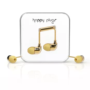 Happy Plugs 音符入耳式耳機 奢華限定款-金色