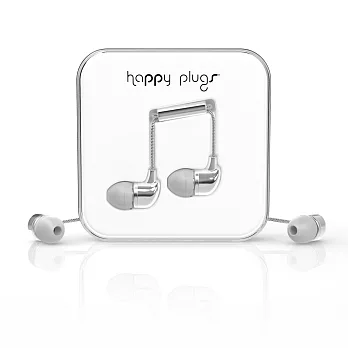 Happy Plugs 音符入耳式耳機 奢華限定款-銀色