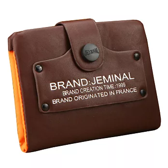 A+ accessories活力饗宴軟皮直款男用短夾 (4色任選)咖啡色