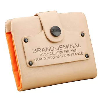 A+ accessories活力饗宴軟皮直款男用短夾 (4色任選)米白