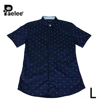 【Paelee 帕里】滿版船帆點點 短袖襯衫L海水藍