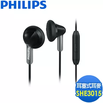 PHILIPS 飛利浦 SHE3015 手機用耳塞式耳麥神秘黑