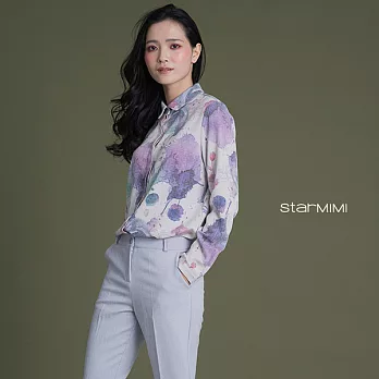【StarMIMI】渲染感花樣棉麻襯衫＊S渲染印花