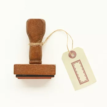 落款木印章 ‧蕾絲紋細