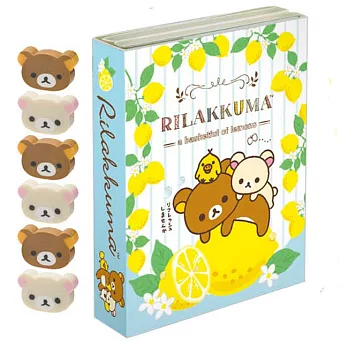 San-X 拉拉熊水果檸檬園系列6折便條本。藍